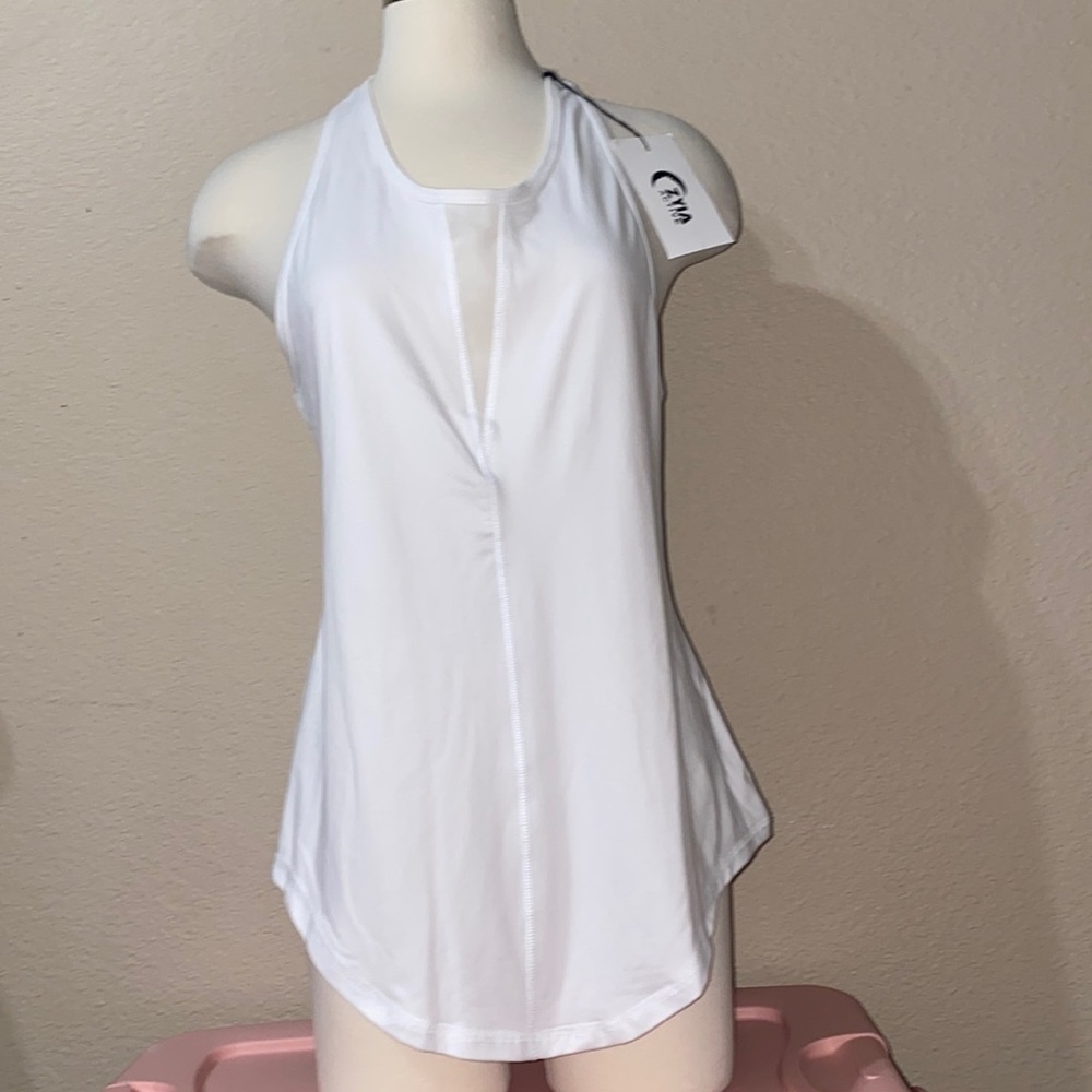 Zyia White Effortless Tank-Long size XXL NWT